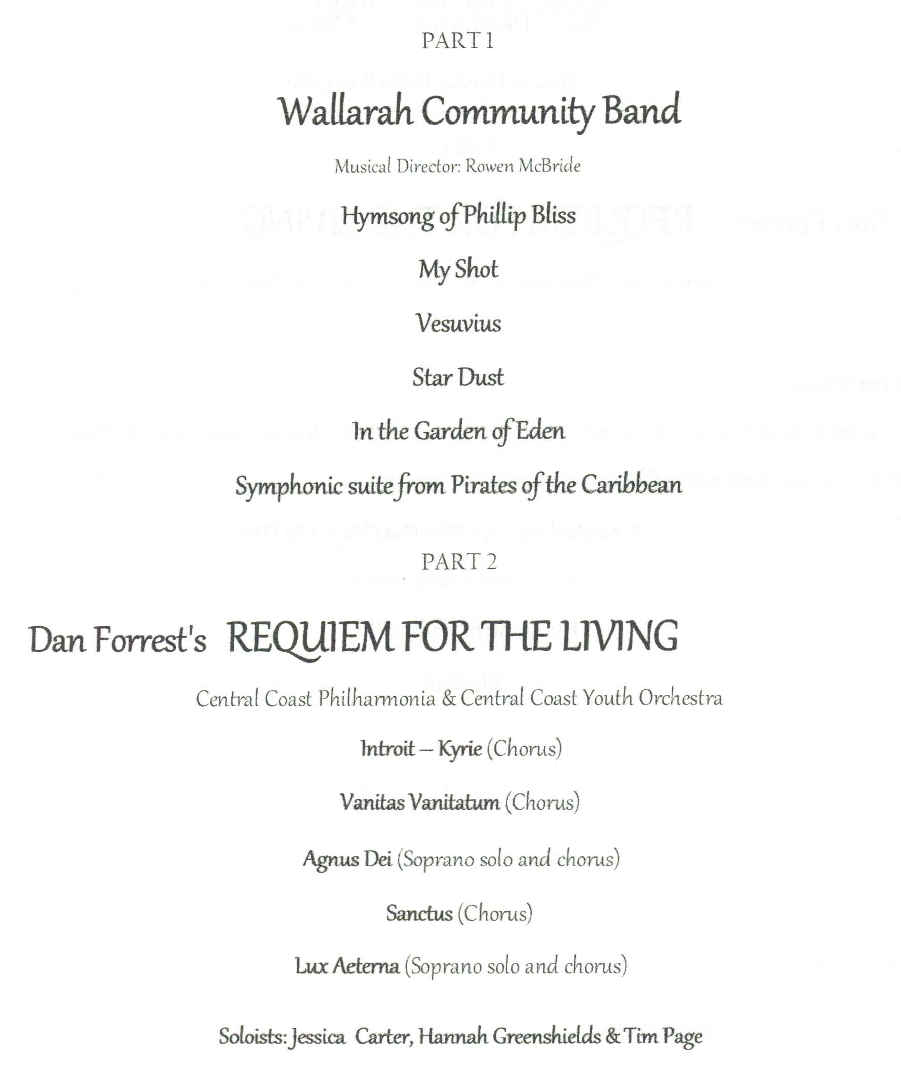 Concert Programme